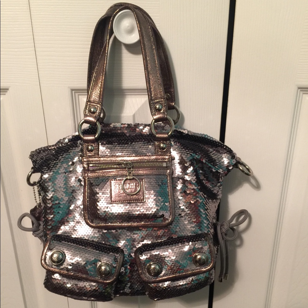 Coach sequin poppy purse